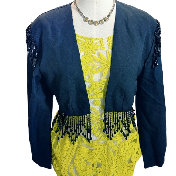 🔥Vintage Beaded Fringe Cropped Jacket - Picture 1 of 13